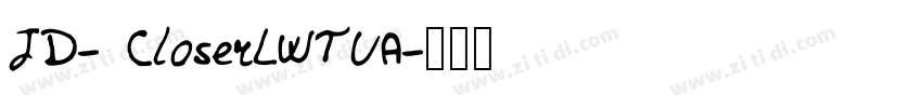 JD- CloserLWTUA字体转换